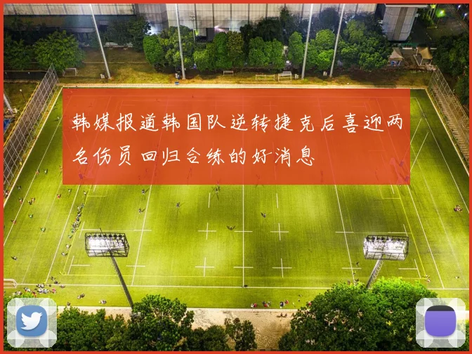 韩媒报道韩国队逆转捷克后喜迎两名伤员回归合练的好消息